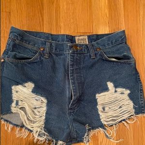 Ripped Jean Shorts